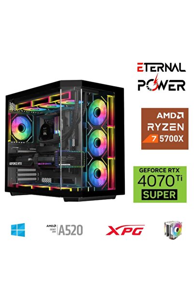 ETERNAL POWER RYZEN 7 5700X 32G DDR4 1TB M.2 RTX4070Ti Super A520 A750W