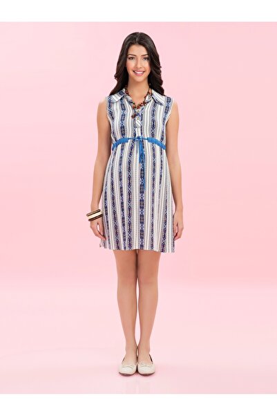 Desen Hamile Giyim Maternity Blouse with Buttoned Collar