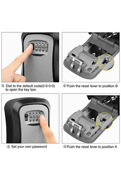 OEM Key box with mechanical combination 120×96×40 mm, indoor-outdoor, water resistant