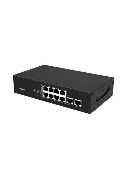 OJC FİBER Ojc Ods-R-8P2U 8 Ports 10/100m Poe Switches+ 2 Uplink Gigabit