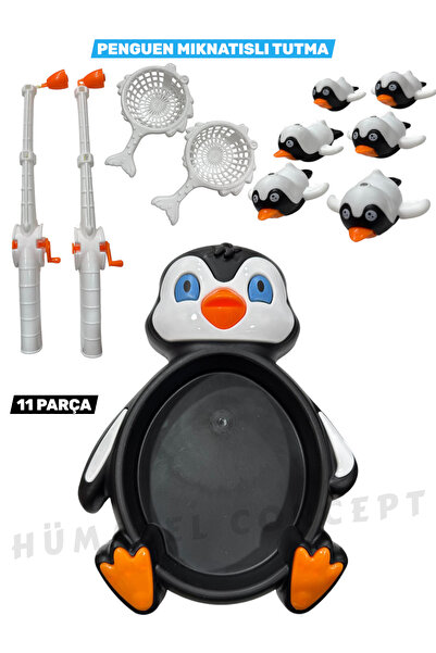 YILDIRIM OYUNCAK 2 Oltalı Mıknatıslı Aksesuarlı Banyo Havuz Oyuncağı Penguen-...