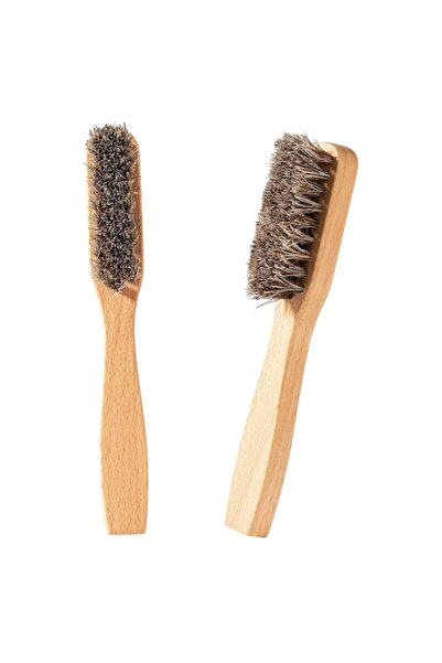 FONIX Wooden Shoe Cleaning Brush - ShoeCare Line, Sturdy Bristles, Ergonomic Handle, Brown