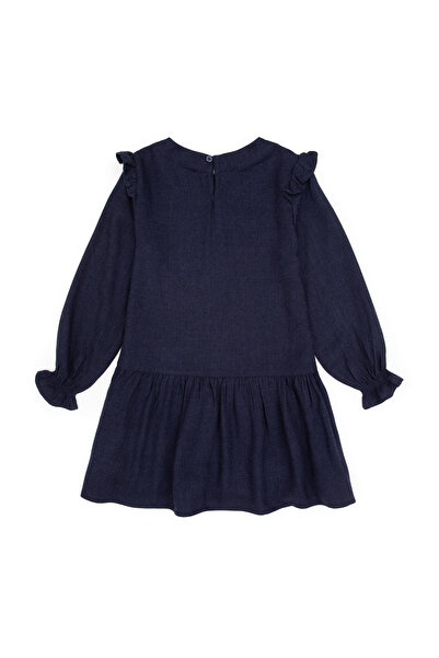U.S. Polo Assn. Girl's Navy Blue Woven Dress 50317592-Vr033
