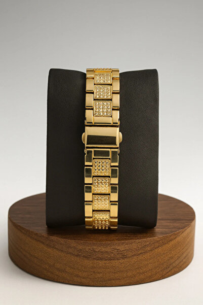 Goldpower Stone Metal Cord Wristwatch