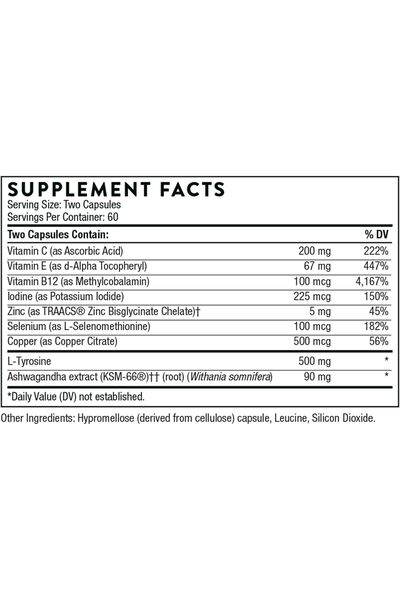 Thorne Thyrocsin - Thyroid Cofactors for Thyroid Function Support - 120 Capsules