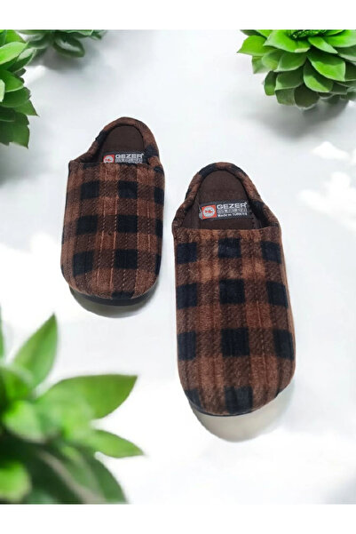 GEZER Unisex Plaid Non-Slip Silent Soft Sole Home Slippers