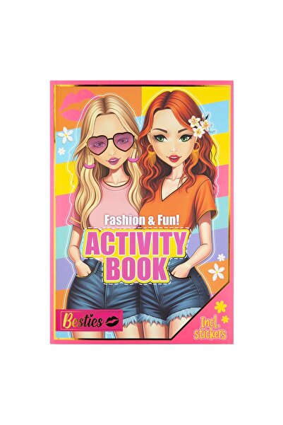 Besties Carte de activități, cu stickere pentru fetițe, Cele mai bune prietene, Modă și distracție!