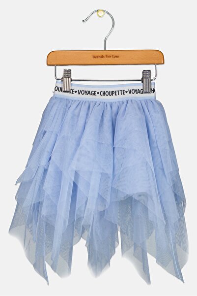 Choupette Toddlers Girl Textured Skirt, Light Blue