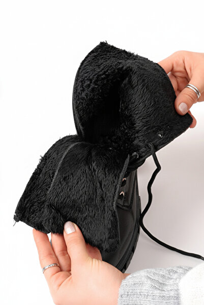 FAYMAZ Αδιάβροχες χειμερινές μπότες με επένδυση από γούνα, ραμμένες από καουτσούκ, ορθοπεδικές με ψηλή σόλα, εγγυημένες χειμερινές μπότες iarnă