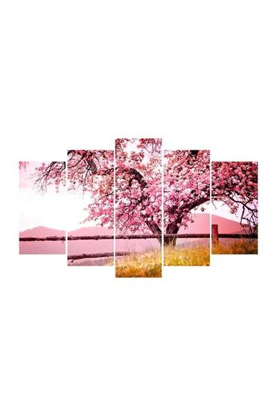 Drub Alabdaa لوحة ديكور حائط متعددة الألوان بدون إطار من فيفيانا، مكونة من خمس قطع