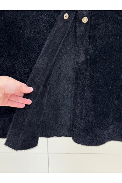 BENAHOLL Alivia Metal Button Long Beard Cardigan-Kr5032 Black