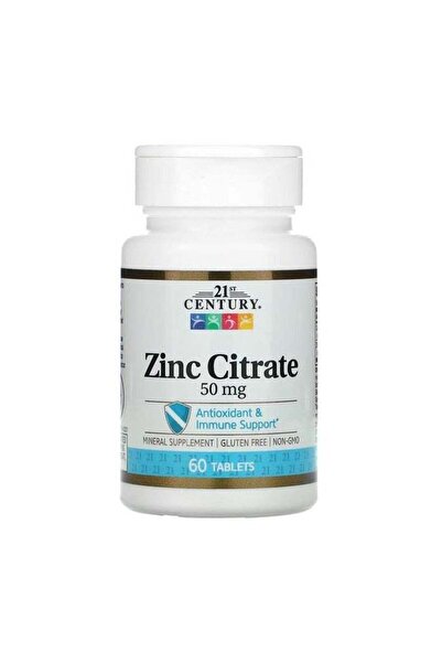 21st Century Zinc Citrate, 50 mg, 60 Tablets