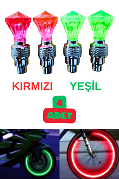 Vekorr 2 Çift Hareket Sensörlü Led Işıklı Sibop Elmas Şekilli Bisiklet Araç M...