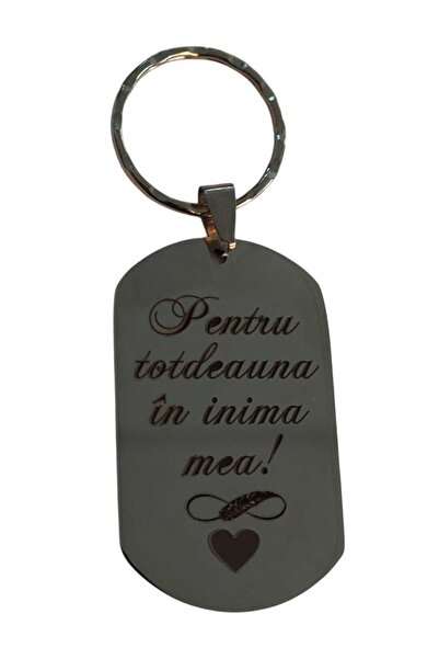 magazinu de gravura Personalized Keychain with Message – Forever in my heart!