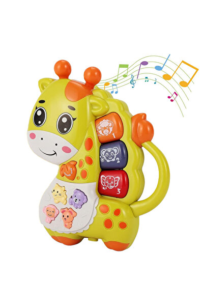 RCO Mini musical organ Green Giraffe with sounds and lights, interactive toy +12 months, WW7008-B