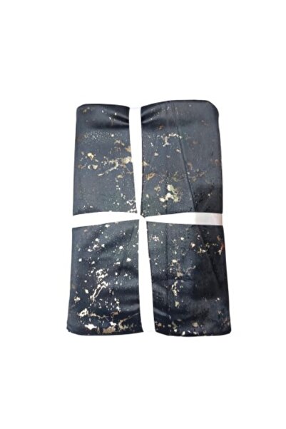 Atria Bella velvet throw blanket, black with gold inserts, 130 x 170 cm