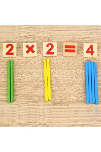 Genaric Colorful wooden counting sticks from Tocanit, educational math toy and counting cubes, math games