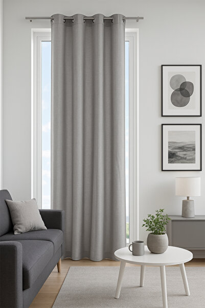 Premier Home Osaka Ring Background Curtain Gray 140X260