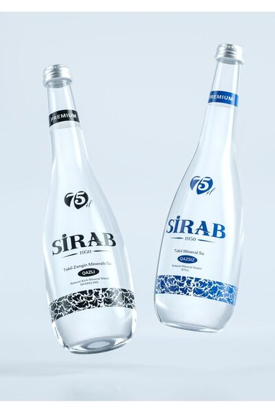 SİRAB Doğal Zengin Mineralli Maden Suyu Qazlı Premium 330 ml 20 Adet