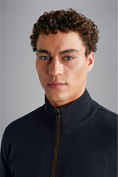 PAUL&SHARK MEN'S ZIPPED PULLOVER C.WWOOL