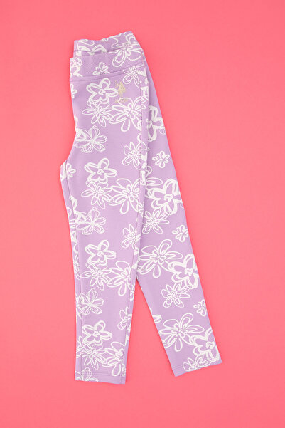 U.S. Polo Assn. Girl's Lilac Tights 50316760-Vr034
