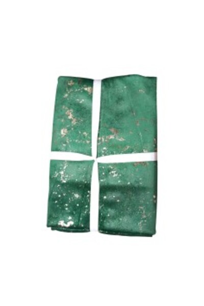 Atria Bella velvet bedspread, green with gold inserts, 220 x 235 cm