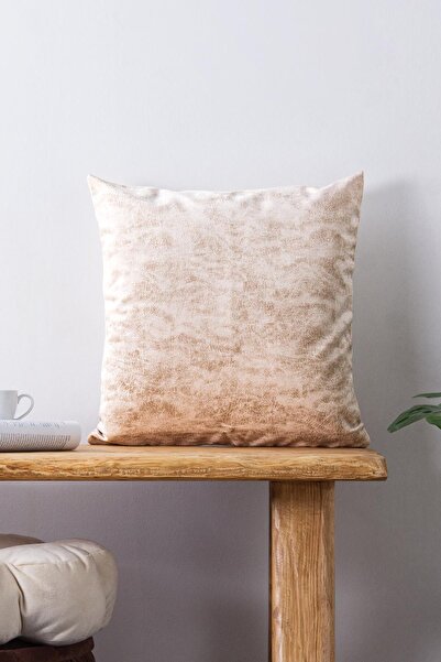 Homedius غطاء وسادة كلاسيكي مزخرف مقاس 45x45 سم كريمي