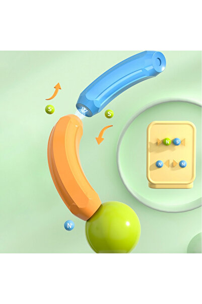 MalPlay Sticks magnetic construction set for children, with 45 multi-colored elements, multiple construction possibilities