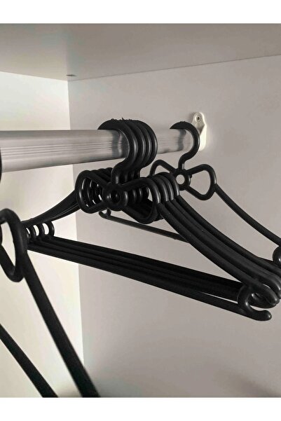 intoku Bebek Elbise Askısı Siyah Kıyafet Askısı Kalpli Fiyonklu Bebek Askı