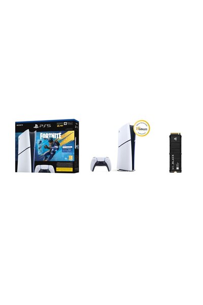 Sony Playstation 5 Digital Fornite V2 Bundle ve WD Black 2TB SN850P 7300MB/S-6600MB/s