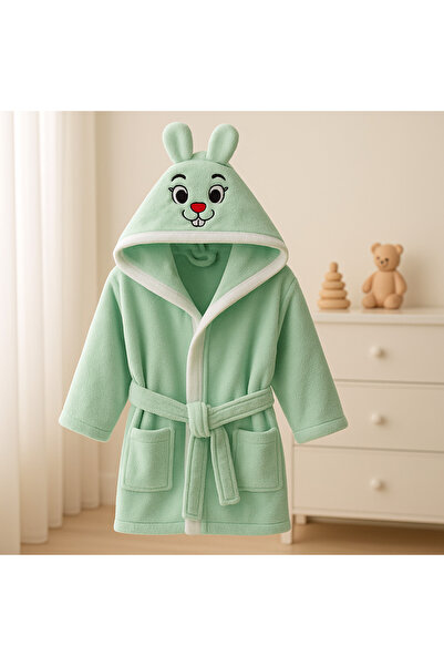 Loova رداء أطفال من سن 5-6-7 سنوات، منشفة 100% قطن، خضراء اللون، ماصة للماء، ...