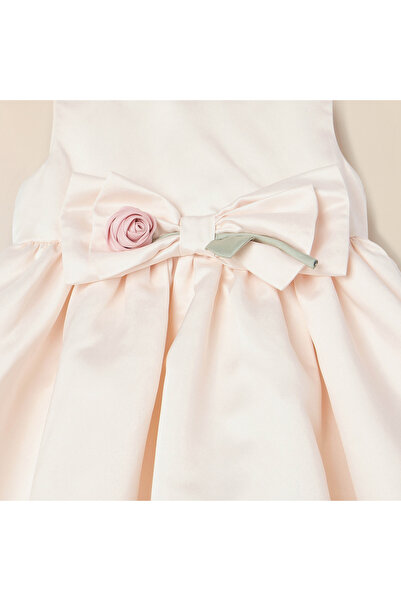 giggles Giggle Flower Applique Sleeveless Dress with Asymmetrical Hem