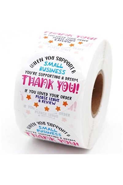 AdyMel Etichete adezive colorate 3,8 cm, set 2 x 500, albe