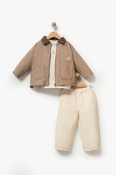 Jikko Baby Jb Embroidery Detailed 3 Piece Set 9074