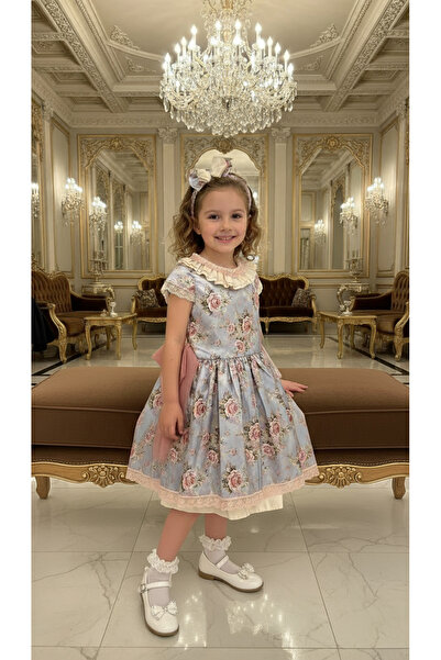 HÇ Hülya Çelik KİDSWEAR 2018 Girl's Floral Patterned Dress