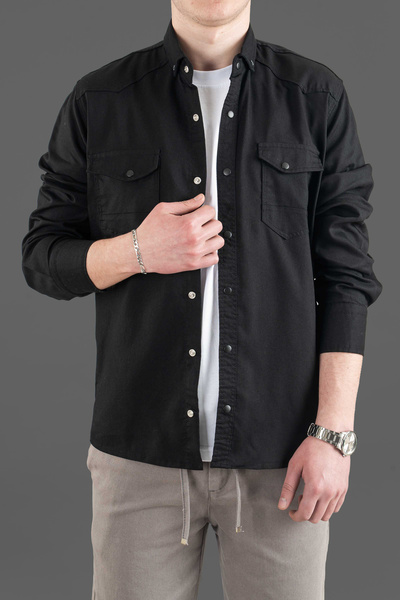 bombe Slim Fit Men's Denim Shirt
