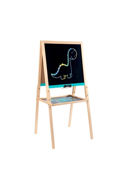 SmartFun Tabla magnetica 2 in 1 SmartFun, lemn, 96x46 cm, Multicolor