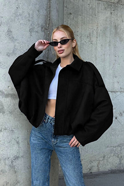 Moderk ZR Model SÜET Viral Oversize Astarlı Bomber Ceket Mont Kadın