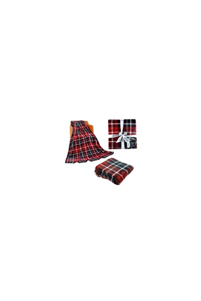 Atria Scotty Blanket, red-white-black, 210 x 240 cm