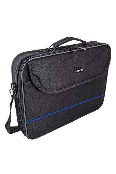 ESPERANZA Geantă pentru laptop ET101B, mâner lung de 15,6", buzunar pentru documente, negru/albastru