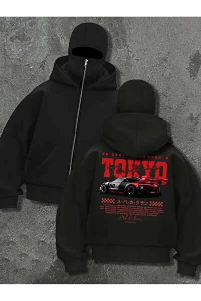 Flaubert -KAR MASKELİ NİNJA ERKEK FERMUARLI SWEATSHIRT HIRKA 3 İPLİK KALIN FE...