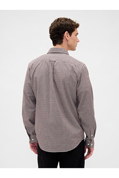 GAP Erkek Kırmızı Kareli Oxford Gömlek