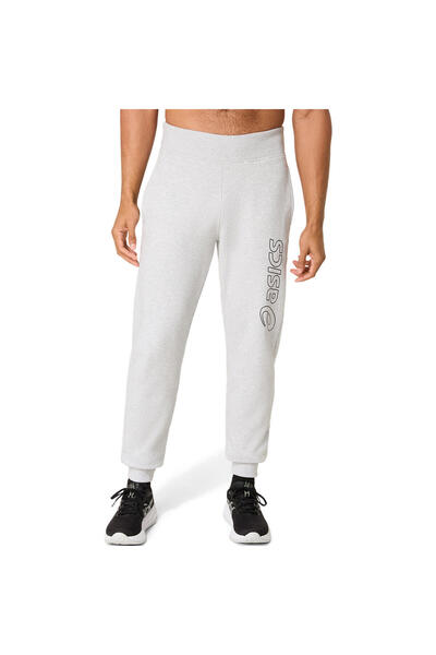 Asics 2031E189-020 LOGO SWEATPANT Gri Lastikli Bel Normal Düz Erkek Eşofman Altı