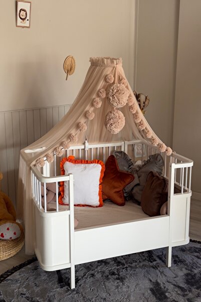 Pastelya Camel Aparatlı Beşik Cibinliği