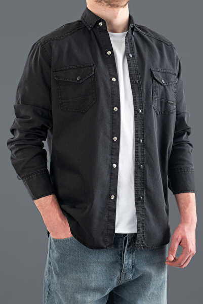 bombe Slim Fit Men's Denim Shirt
