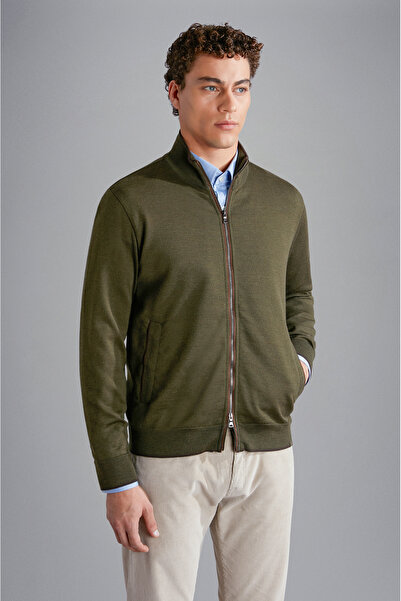 PAUL&SHARK MEN'S ZIPPED PULLOVER C.WWOOL