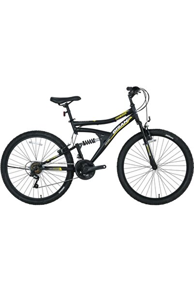 Bisan MTS 4300 Çift Amortisör 46 cm 26 Jant Dağ Bisikleti Mat Siyah / Sarı