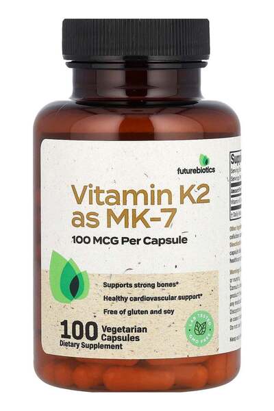 Futurebiotics Vitamin K2 as MK-7, 100 mcg, 100 Vegetarian Capsules