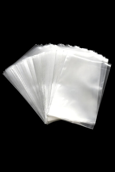 Anadolu Ambalaj Market Şeffaf Parlak Bantsız Jelatin Poşet 10x15cm 100 Adet Kurabiye Aksesuar Hediye Paketleme Poşeti