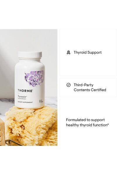 Thorne Thyrocsin - Thyroid Cofactors for Thyroid Function Support - 120 Capsules
